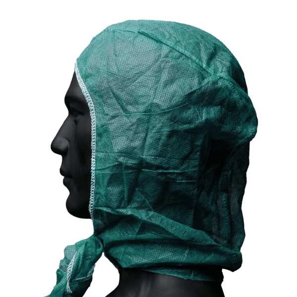 Pack 100 ud gorro alto riesgo astronauta verde – protección avanzada