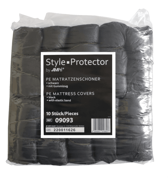 Pack 100 ud – cubre camilla plástico negro 210 x 90 cm impermeable