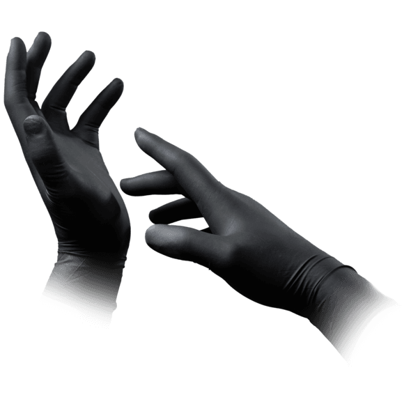 Guante de látex Black 300 PF – 300 mm – AQL 1,5 – 100 ud