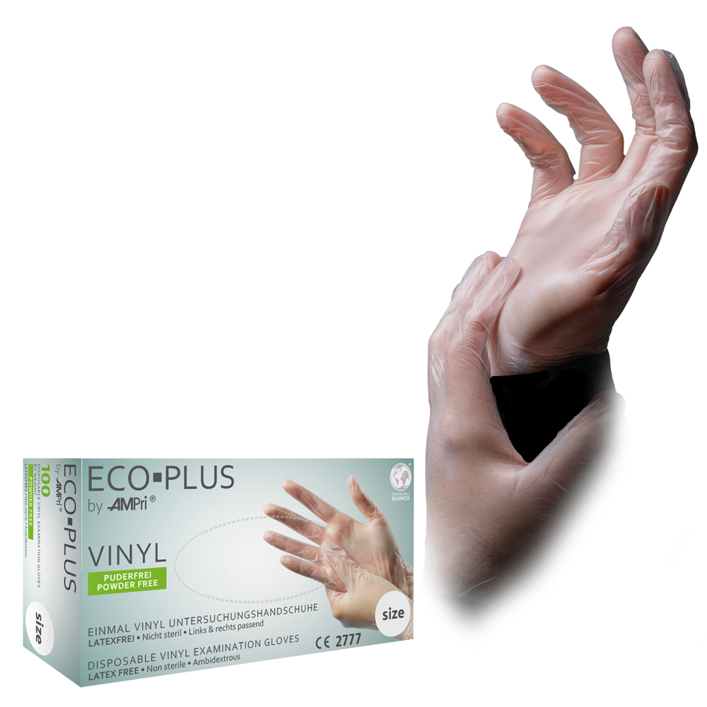 Guantes vinilo blanco Eco-Plus – caja 100 ud
